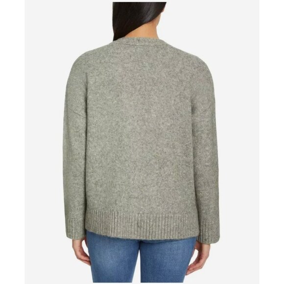 Ella Moss Button-Up Womens Cardigan Large Gray Relaxed Fit d0105 - Picture 8 of 8